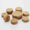 Pot cosmétique en bambou biodégradable pour soins de la peau écologiques recyclés, couvercle en aluminium, pot de crème en bambou, bouteilles de stockage intérieures en aluminium de 10g 199J