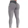 Women's Leggings Casual Fitness Trousers High Waist Pocket Scrunch BuWorkout Tights Push Up Yoga Gym S-3XL