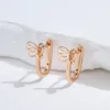 Dangle Earrings JULYDREAM Simple Butterfly Shape Hollow Drop For Women 585 Gold Color Trendy Jewelry Girls Party Cute Accessories
