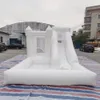 Atacado inflável salto salto jumper casa casamento bouncy castelo com slide combo todo branco bouncer cama de salto para venda frete grátis para porta 11