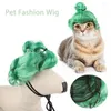 Abbigliamento per cani Mostra abbigliamento Parrucca realistica regolabile per animali domestici per cani Gatti Divertente costume cosplay Capelli Cross-dressing Carnevale