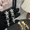 Verzilverde Boutique Diamond Star Earring Designer Gift Sieraden Nieuw Paar Familie Charme Ketting Oorbellen Box Pakket Verjaardag Reizen Sieraden Oorbellen