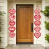 1 paire de portes d'amour sur le thème de la saint-valentin suspendues, bannières de décoration pour fête de la saint-valentin, 240129