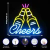 Cheers Bar Restaurant Store Wall Decor Light Custom Personalized Beer Bottle Led Sign Acrylic USB Neon 0129