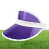 Neon rave Sun Shade Retro Party Cap Visor Plastic Sun Hat Rave Festival Dresses Fancy Poker Fand2066842