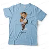 Damen T-Shirt BLINGPAW Grafik T-Shirts Teddybär #Selfie Briefdruck T-Shirt Reine Baumwolle Unisex T-Shirts Sommer T-Shirts 19 Farben T240129