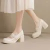 Chaussures habillées Femme 2024 Haute Qualité Bout Fermé Talons Pour Femmes Élégant Mode Solide Zapatos De Mujer