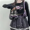 Elbise ayakkabıları Kawaii JK üniforma lolita Japon öğrenci siyah kadın ayakkabı orta topuk anime cosplay gotik perçin toka kadın tatlı kızlar