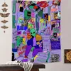 Tapestries Home Decor Alien Tapestry Kawaii Room Anime Cartoon Illustration Hippie Art Mushroom Eye Wall Hanging Teen Dorm