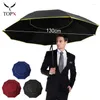 Guarda-chuvas Grande 125cm Guarda-chuva Dupla Camada Dobrável À Prova de Vento Feminino Carro Luxo Homens Chuva Mulheres Viagem Negócios Portátil Parasol