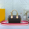 7A Designer Speedy Travel Bags Fashion Bags Women Gold Lock Presbyopia Dekoration Löstagbar justerbar tygrem Crossbody Tote Bag