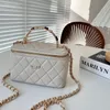 Classic 24 New Luxury Designer Women Shoulder Bag Fashion Diamond Lattice Chain Crossbody French Brand Double Letter High Quality Flower Handle Makeup