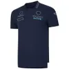 Odzież motocyklowa F1 2023 Drużyna Trening Jersey Racing Driver Blue T-shirt Forma 1 Koszulka fanów Summer Extreme Sports Lover oddychający t-otmco