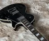 Benutzerdefinierte schwarze E -Gitarre 22Frets Silver Hardware verkaufen hochwertige Spot Schnelle Lieferung 258