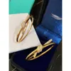 Tiff Bracelet Designer Luxury Fashion Women Original Quality Bangle T Family V Gold High-end Knot 925 Silver 18K Rose Simple Exquisite And High-end Design