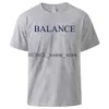 T-shirts pour hommes Balance Impression à manches courtes Homme Coton Vintage T-shirts respirants Basic Casual Cool Streetwear All Match Creative Tee ShirtH24129