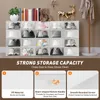 20st Foldbar Stackbar Shoe Box Heart Formed Clear Storage Case Sneaker Container Organizer 240125