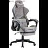 Outros móveis LXRADEO Gaming Chair Computador com suporte lombar ajustável interno Poltrona de escritório Tech-Fabric respirável Video Ch Q240129