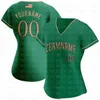 Homens camisetas Personalizado Kelly Verde Branco-Ouro Baseball Jersey Personalizado Futebol Mangas Curtas Atlético Camisetas Unisex Top