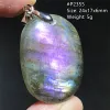 Crystal Natural Purple Light Labradorite Pendant smycken för kvinnor män läker lycka gåva pärlor silver kristallmånsten ädelsten aaaaa