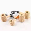 Corn cob hammer smoking hand pipe disposable natural corncob herb spoon cigarette filter pipes tools accessories 4 sizes wooden tobacco pipes