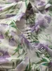 Skirts SuyaDream Long Pleated Skirt For Woman Real Silk Floral Printed Elastic Waist Chiffon 2024 Spring Summer Bottoms