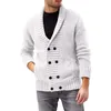 Pulls pour hommes Pull Cardigan Automne et hiver Mode Double boutonnage Couleur unie Casual Grande taille