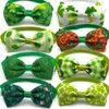 Abbigliamento per cani 50/100 pezzi Small St. Patrick Day Bow Tie Clover Cuppy Forniture Pet Bowtie Cat Grooming Accessori