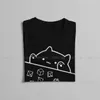 Herr t-shirts katt som kastar tärningar harajuku tshirt dnd kreativ streetwear leisure t shirt män tee special polyester