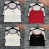 Croped Women Singlet Tanks Sexig stickad ärm toppar lyxdesigner eleganta singlets