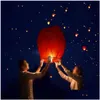 Candles 10-30Pcs Chinese Paper Sky Flying Ing Lanterns Fly Candle Lamps Light Christmas Party Wedding Festival Decoration R231128 Dr Dhak1