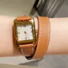 designer watches for women 23mm for women Mother of pearl shell dial Swiss quartz movement Double loop belt square face nantucket series ladies elegant gift