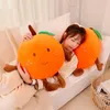 40 ~ 80 cm Squishy Orange Doll Pluszowa zabawka Szczęśliwa owoc Pluszowa poduszka miękka nadziewane jedzenie z nogami pomarańczowo peluche dla dzieci prezent 240122