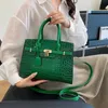 Wholesale Top Original party Home tote bags online shop 2024 New Crocodile Pattern Womens Commuter Versatile One Shoulder Crossbody Have Real Logo