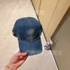 Ball Caps Designer New Inverted Triangle Tie Dyed Washed Cowboy Baseball Hat Versatile, Simple and Fashionable Duck Tongue Hat UU1X