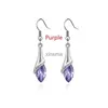 Stud Delysia King Women Fashion Chic Błyszcząca woda upuszcza ucha Dangler Trendy kamień szlachetny kryształowy frędzle eleganckie kolczyki druhny YQ240129