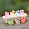 Autres accessoires de décoration de table 1PC Mini Canards Coloré Lumineux Canard Ornement Figurines Miniatures Minuscule Micro Fée Jardin Paysage Décor À La Maison YQ240129