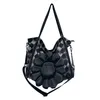 Женская сумка, модная клетчатая сумка на плечо в форме шахматной доски, большая вместительная сумка с подвеской в виде подсолнуха, сумка для отдыха, оптовая продажа