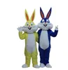 Pasen Konijn Mascottekostuum Bugs Bunny Harige Pakken Fancy Cartoon Haas Outfits Carnaval Halloween Kerst Feestjurk Sets