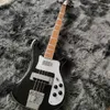 Rick 4003 Backer guitare basse couleur noire matériel chromé guitare électrique de haute qualité