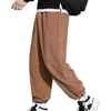 Calças masculinas calças casuais harajuku sólido masculino veludo oversize solto moda homens mulheres jogger streetwear 4xl