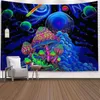 Tapestries Hippie Psychedelic Abstract Arabesque Mushroom Wall Hanging Tapestry Background Cloth Decoration Room Decor Beach Towel