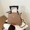 Atacado bolsa de ombro feminina 6 cores atmosfera elegante bolsas de lichia doce senhora fita bolsa mensageiro simples Joker bolsa de couro de cor sólida 1966 #