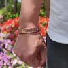 Bangle Viking Copper Therapeutic magnetiska armband Justerbar manschettenergi ren koppar magnetiska armband s armbandshälsa