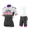 New Women LIV 100% Polyester Bicycle Clothes Summer Short Sleeve Bike Clothing Ropa Ciclismo Cycling Jersey Set Cycling Clothing188A