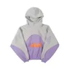 Designer sweatshirts dames hoodies y2k hiphopstijl patchwork kleurrijke pluche hoodie met unisex letter print