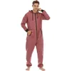 Erkekler Pantolon Mens Onesie Tulum Koyu Renkli Fermuar V Boyun Uzun Kollu Hoodie Erkek Tulumlar Saf Sweatpants Hoodies