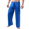 Pantalon de pyjama pour hommes, vêtements de nuit respirants, taille élastique, grande taille, pantalons de sport, cordon de serrage, vêtements à séchage rapide
