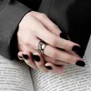 Band Rings LIVVY Silver Color Fashion Round Shape Silver Ring Open Finger Ring For Women Party Jewelry Gift 2021 Trend 240125