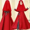 Ethnic Clothing 2 Pieces Dress Children Girls Muslim Islamic Hijab Abaya Kaftan Party Gown Ramadan Robe Kids Outfits